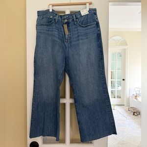 J.CREW mid-rise relaxed demi-boot cut Petite jean